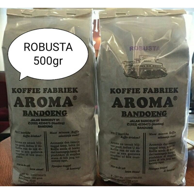 

Kopi Aroma Robusta 500gr Fabriek Koffie