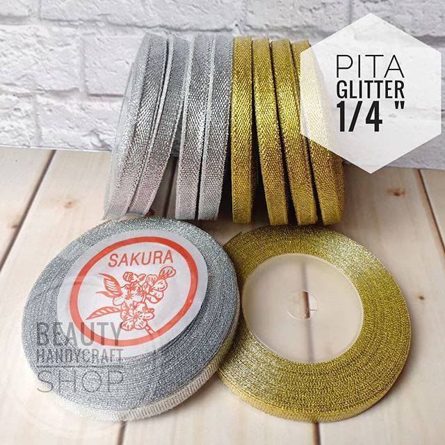 Pita giltter 1/4 inchi per rol