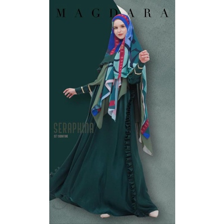SET MAGDARA GAMIS SYARI DAN KHIMAR TER NEW TERUPDATE ORI HIJAB SPRING MINT FLEUR DAVIAS SIGNATURE BA