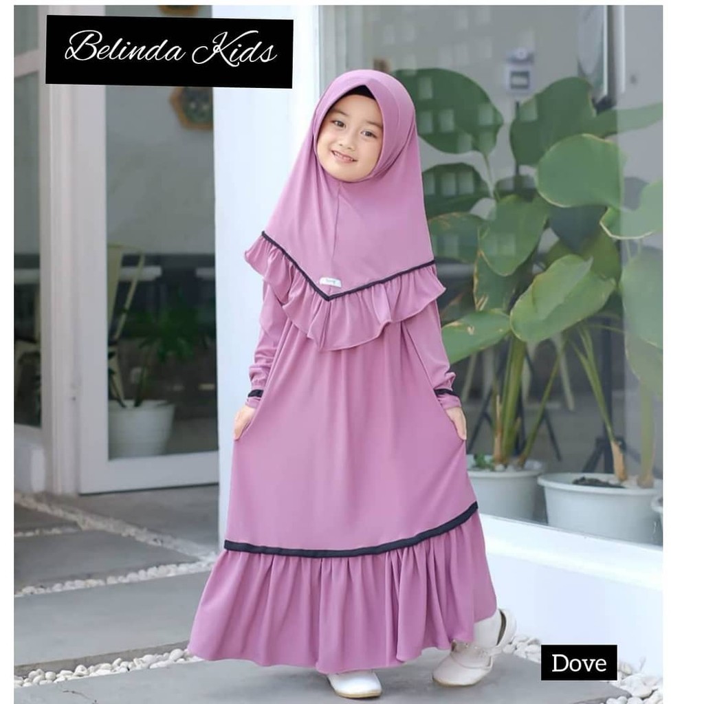 BELINDA SYARI KIDS KF 9 - 10 TAHUN BAHAN MOSSCRAPE DAPAT GAMIS + HIJAB Gamis Anak Perempuan Baju Anak Perempuan Terbaru 2021 Modern Gamis Anak Tanggung Gamis Anak Renda BEST SELLER