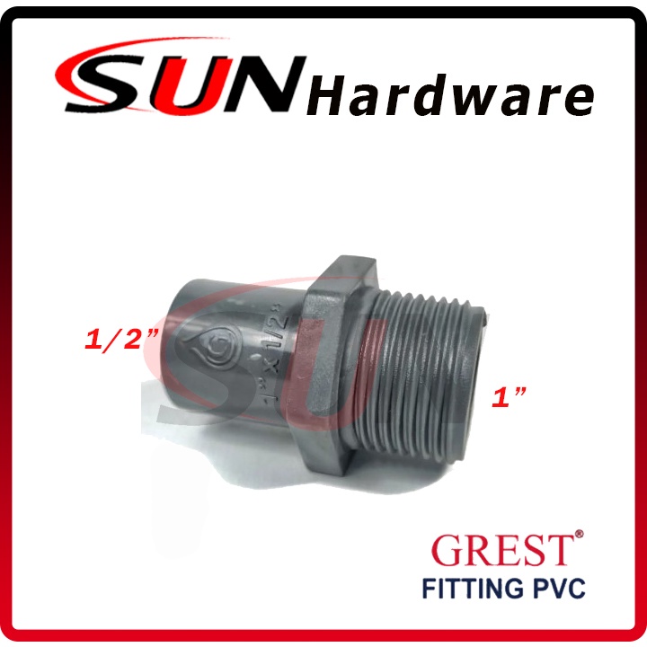 Sok Drat Luar 1 x 1/2 Inch Grest Sambungan Fitting Pipa Sdl Socket