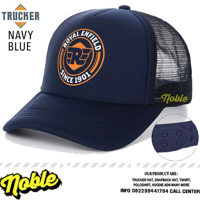 Terbaru Topi Jaring Trucker Hat Cap Distro Royal Enfield Custom Premium 167