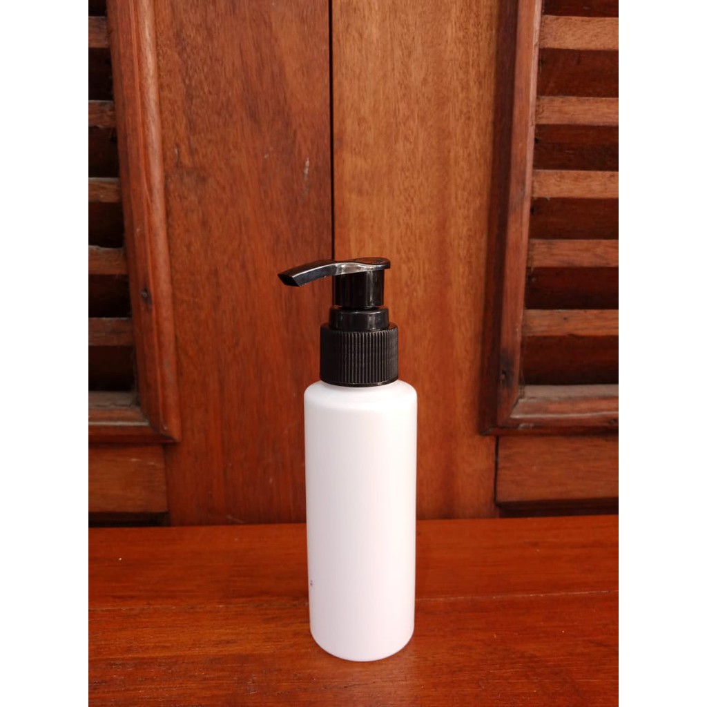 Botol Plastik PET 100ml RF Putih Tutup Pump Lotion