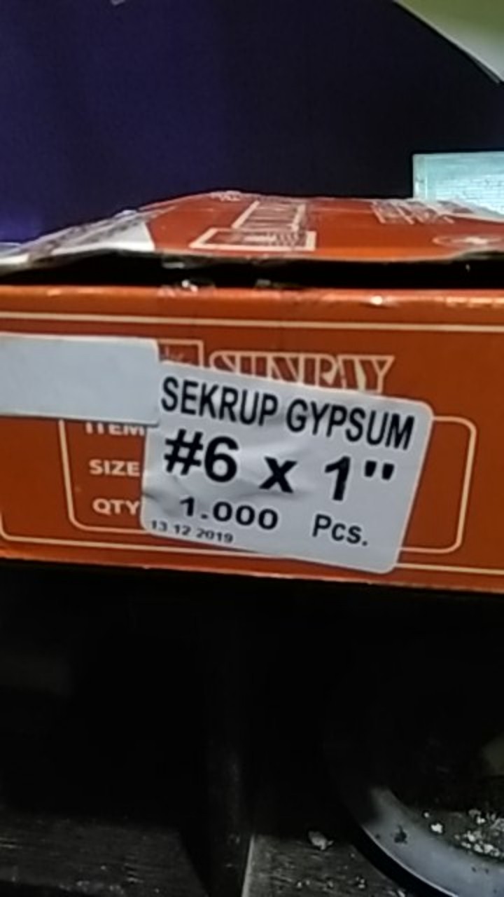 Skrup Gypsum 6 X 1 (inch) Sunray - Sekrup Gipsum / Drywall Screw