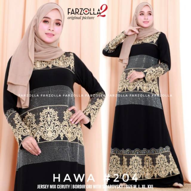 Gamis abaya turkey cocok untuk lebaran hawa#204 // farzola