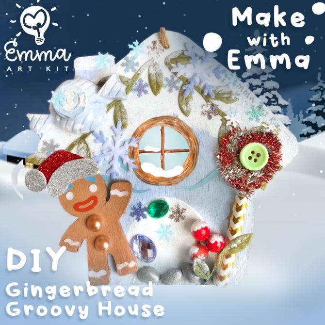 

NEW! Gingerbread Christmas Ornament Art Kit (Includes Paint and Brush)