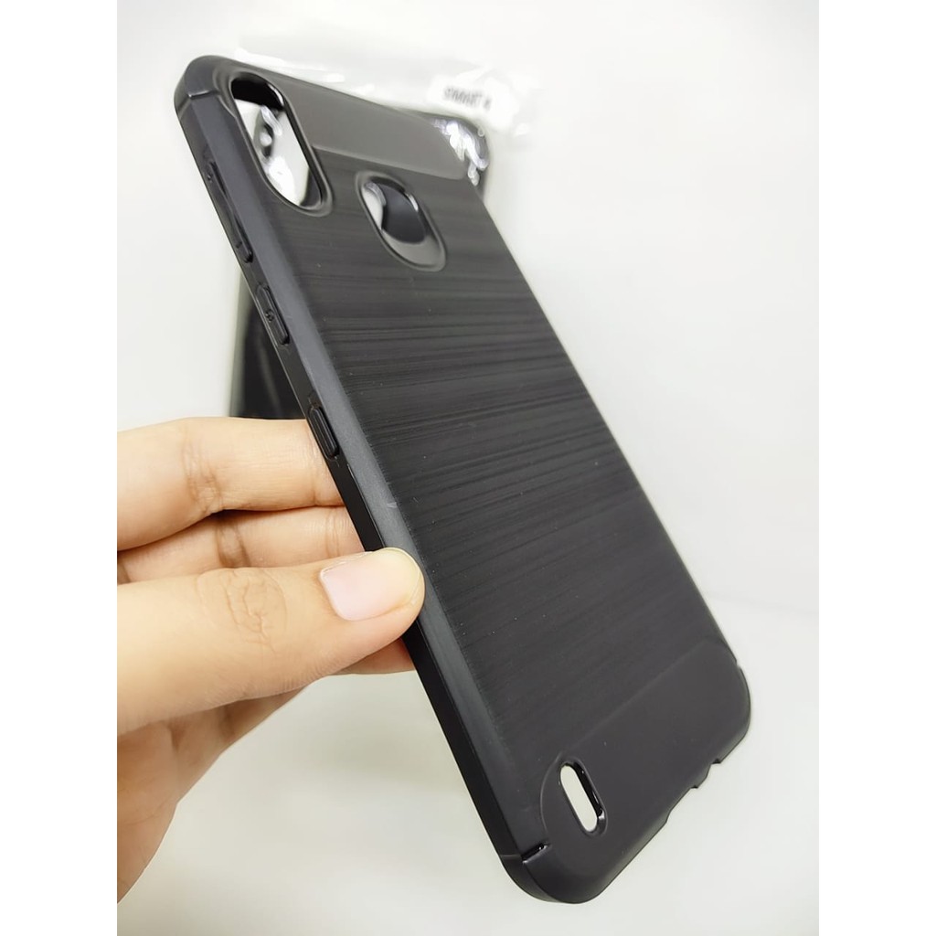 Case Slim Fit Carbon Infinix Smart 4 X653 6.6 inchi Softshell Fiber Multi Carbon