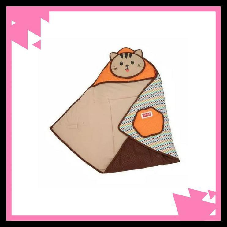 Selimut Bayi Karekter Lucu Tebal Dan Lembut Ada Topi Baby Blanket