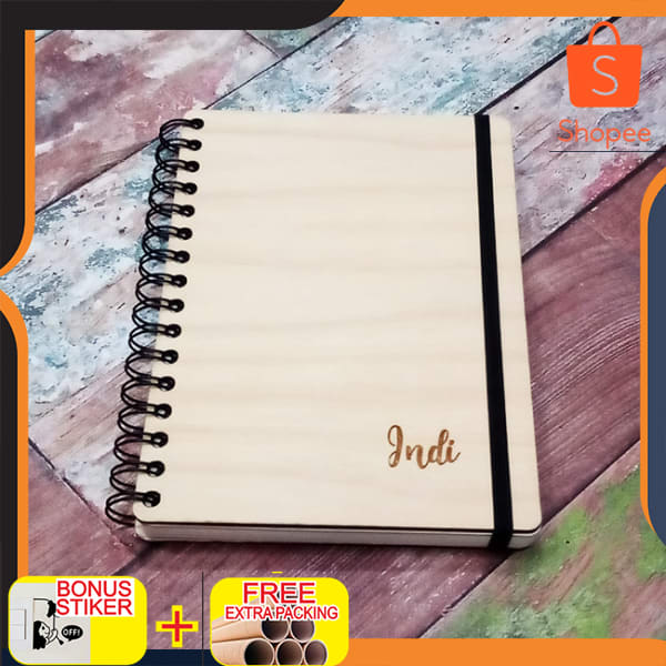 

Sketchbook / Notes / Journal / Buku Catatan Cover Kayu - A5 Keren