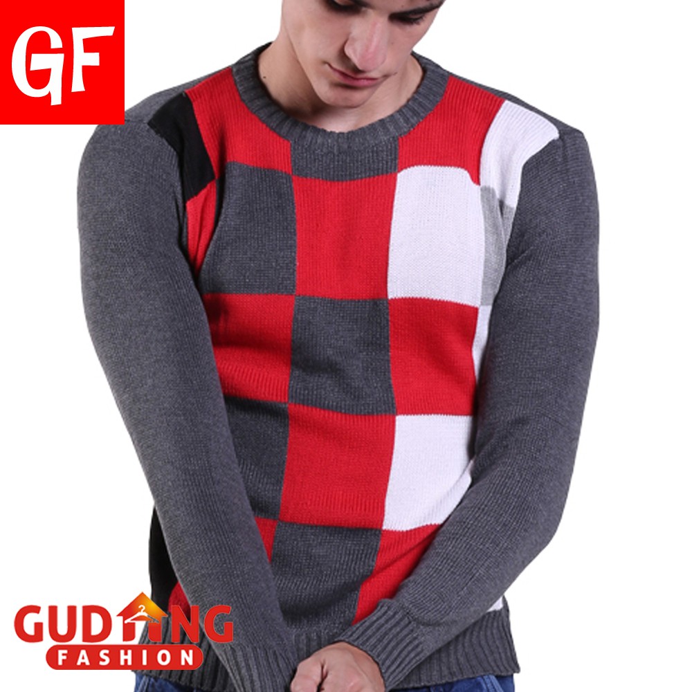 Sweater Pria Kombinasi Warna - SWE 655
