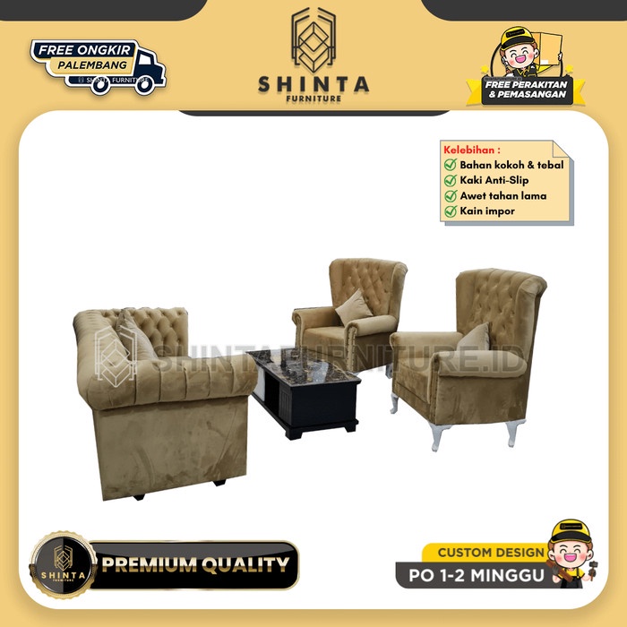 Sofa Tasya Farasya / Kursi Tamu Sultan / Sofa Tamu Keluarga Set 211