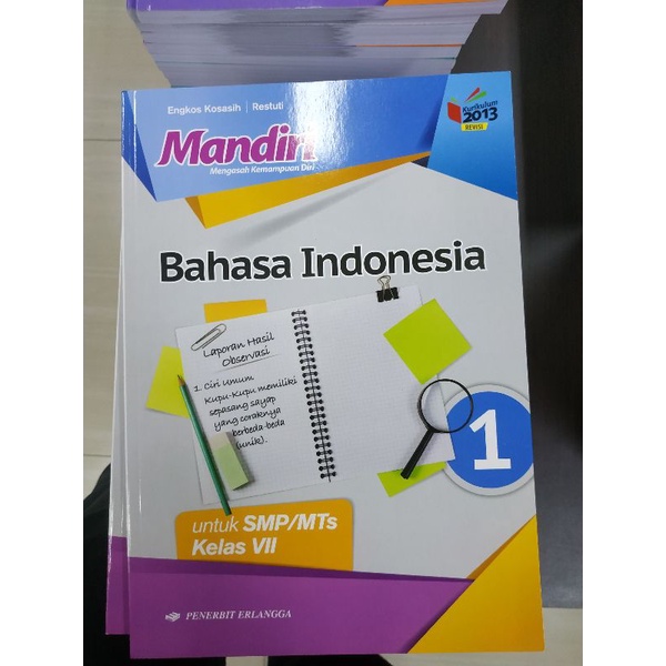 

Buku Mandiri Bahasa indonesia 1 untuk SMP