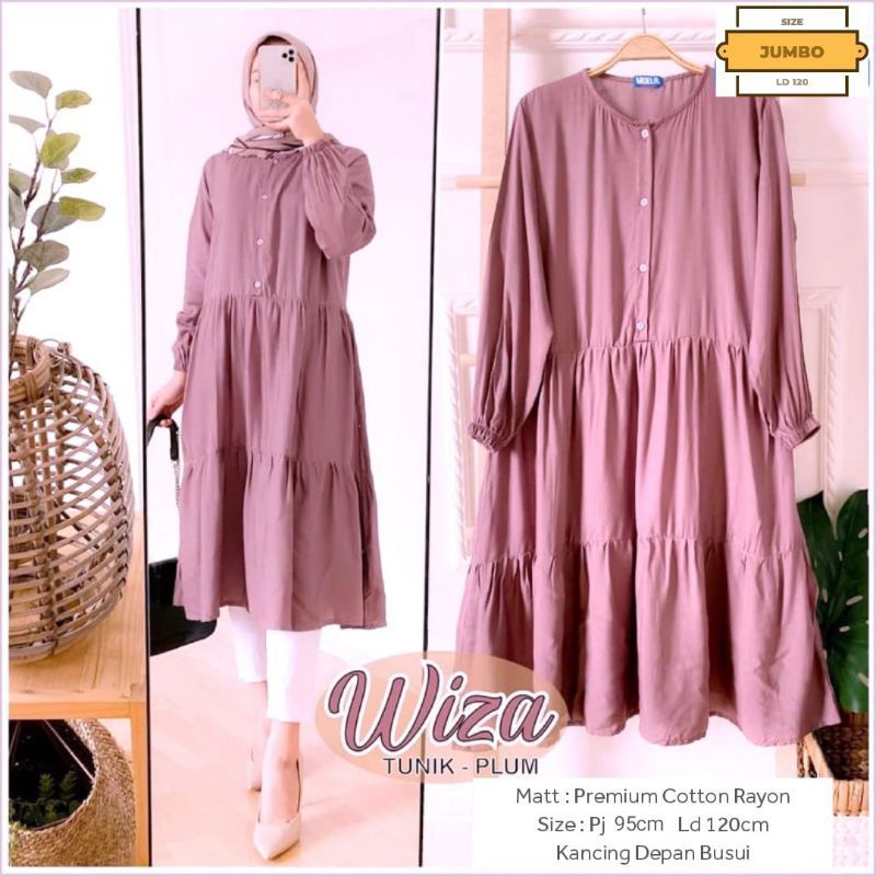 PROMO WIZA TUNIK JUMBO RAYON PREMIUM LD 100,110,120,130 (L, XL, XXL, XXXL)