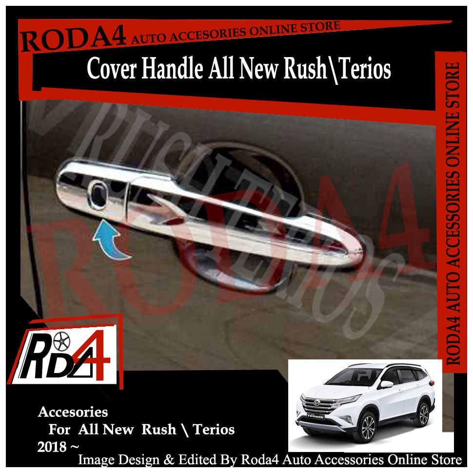 Cover Handle All New Rush Terios 2018 Chrome Non Smart Key