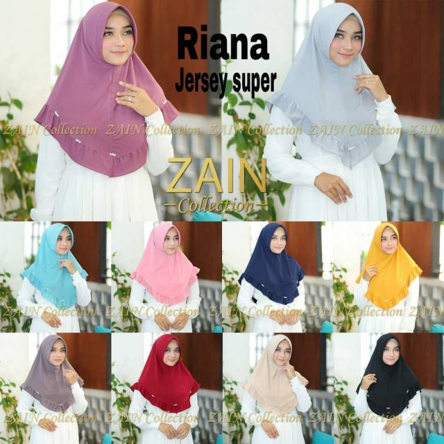 Jilbab /Hijab Instan Riana jersey super ORI ZAIN