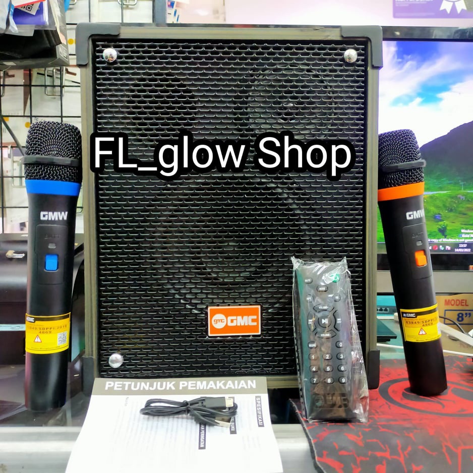 SPEAKER BLUETOOTH KARAOKE GMC 899P + FREE MIC WIRELESS 2