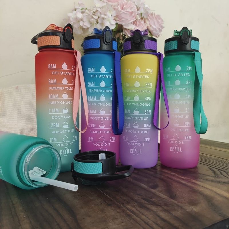 [DGB] BOTOL MINUM MOTIVASI VIRAL TRITAN 1L 1 LITER 1LITER FREE STICKER STIKER