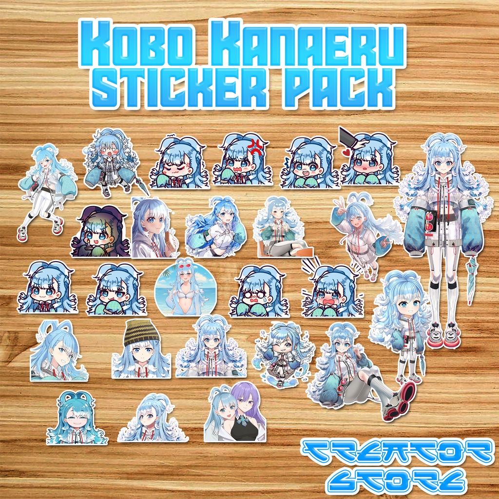

Sticker pack Kobo Kanaeru Vituber Stiker Vinyl Sticker set character