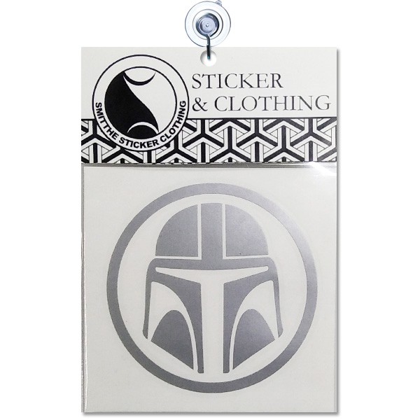 Stiker Star Wars The Mandalorian Helmet Logo Cutting Sticker untuk aksesoris Mobil Motor