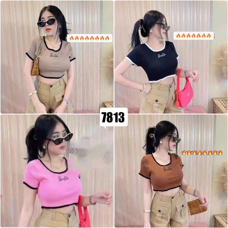 croptop knit barbie import.croptop rajut barbie wanita import murah. atasan crop barbie import murah