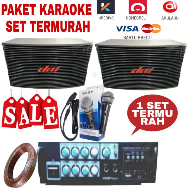 PAKET SOUND KARAOKE DAT 10 INCH BLUETOOTH BISA YOUTUBE
