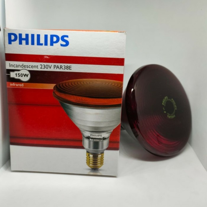 Lampu Terapi Philips Infraphil PAR 38 IR 150W Infrared