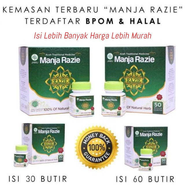 ManjaRazie | Manja Razie | Majakani Manjakani Aceh Razie Isi 60/30 Butir | Free Konsultasi z