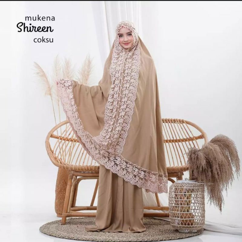 MUKENA DEWASA RAYON JUMBO Shireen Renda mewah