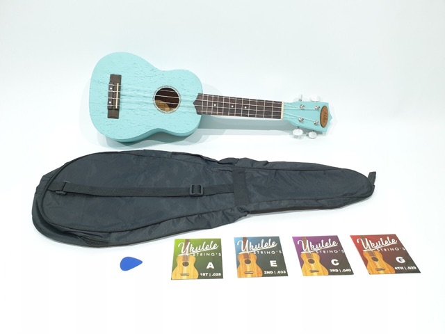 Ukulele Soprano Merk Aloha Seri AL-21 UK-21 Original Bonus Tas Senar Pick Senar 4 Ukuran 21 Inch