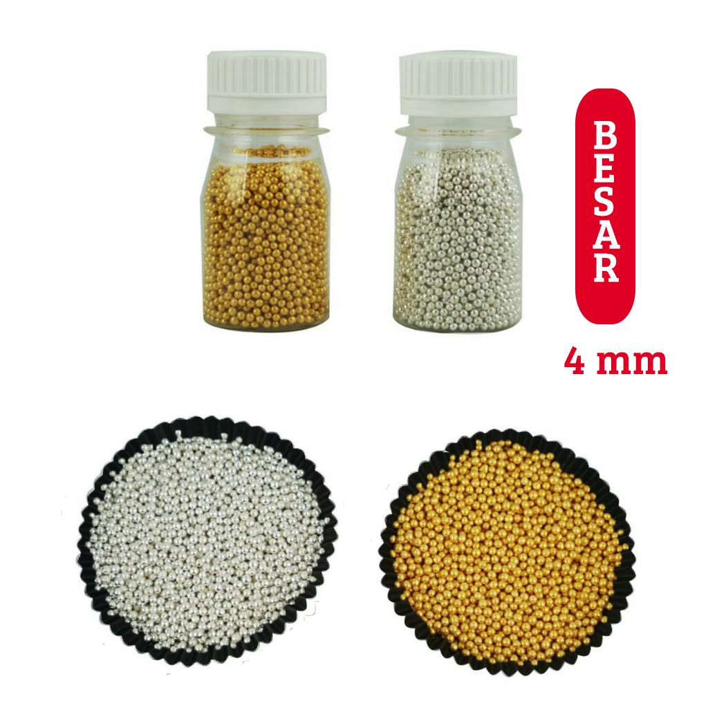 

Sprinkle Silver/Gold Besar (4 mm)