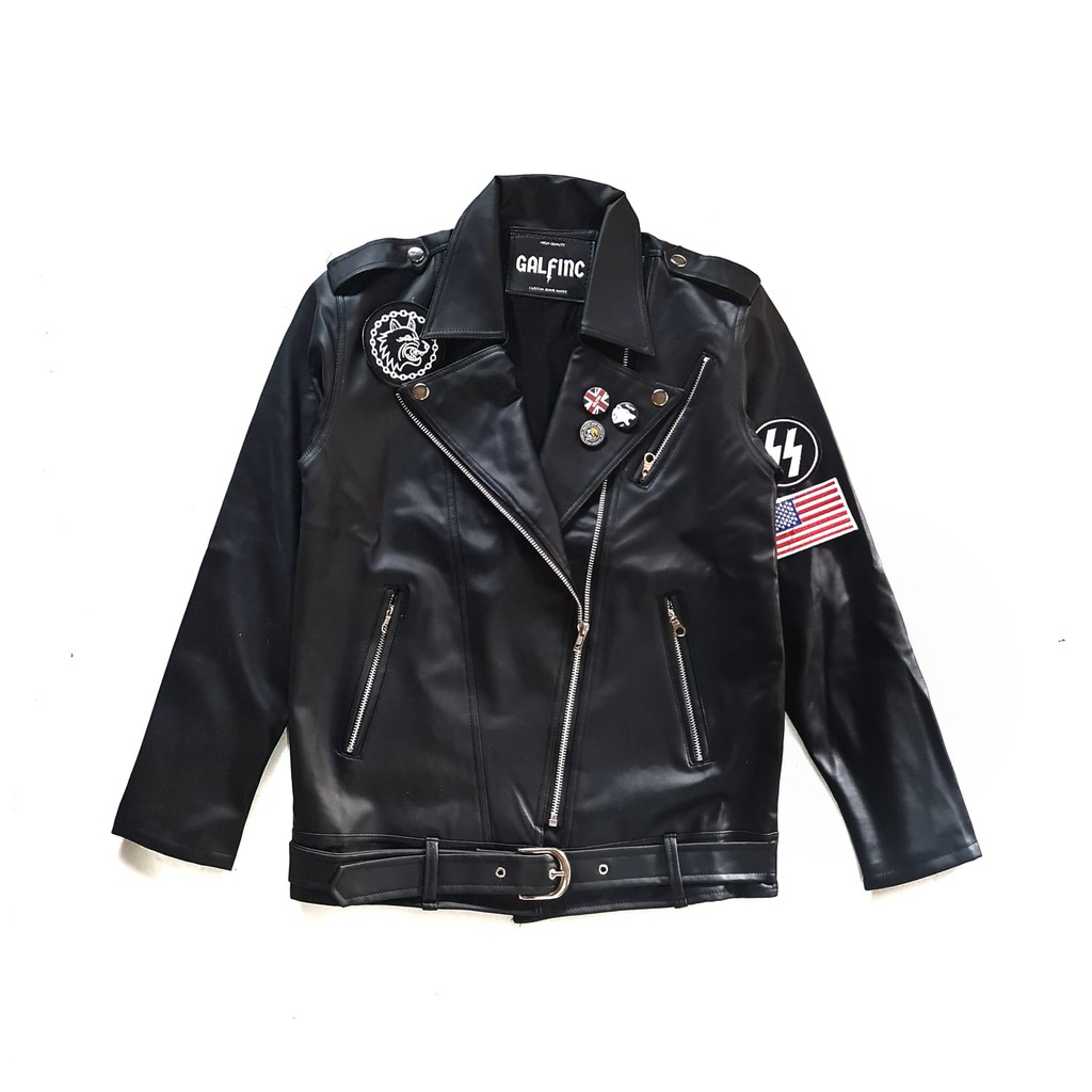GALFINC LEATHER JAKET KULIT PRIA / COLLAR BIKER SCRAMBLER EDITION-1