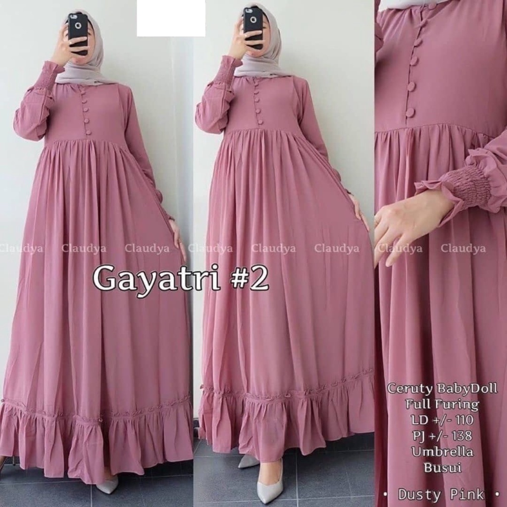 (AMD) GAMIS RUFFLE LIFIA DAILY BUSUI WANITA DRESS CERUTI