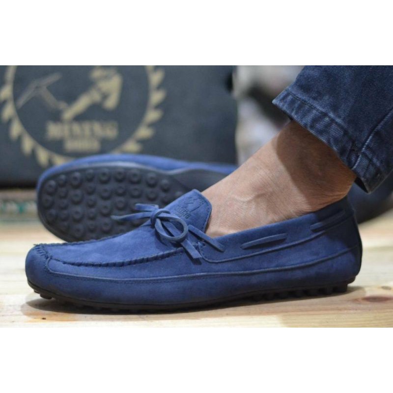 COD-in Aja [PROMO] Highland Sepatu Slip on Pria Santai Casual Formal Suede Kerja