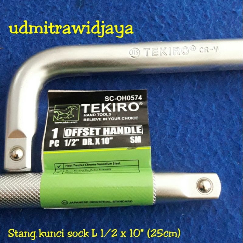 gagang socket L 1/2&quot; inc kunci offset handle socket sock spanner TEKIRO stang kunci sock L panjang