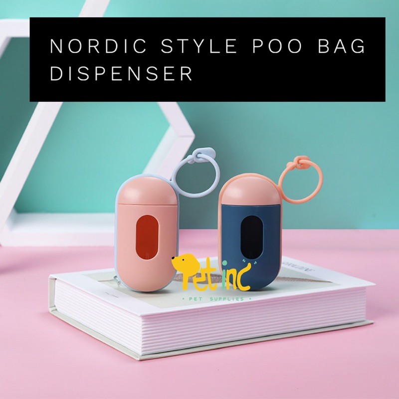 Nordic style poo bag dispenser free 1 roll poo bag