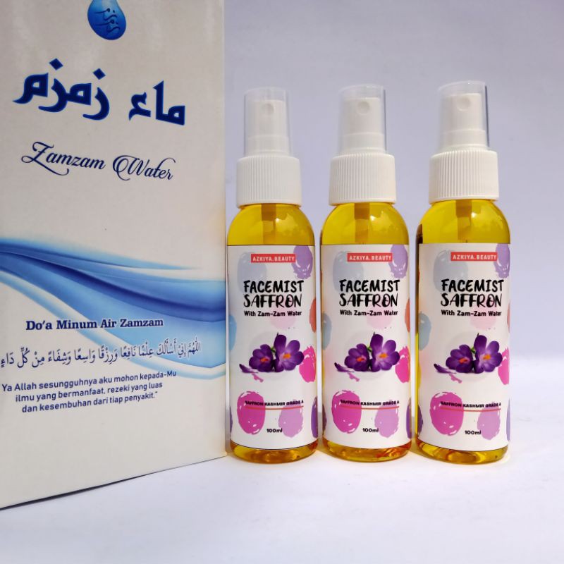 Facemist Saffron Kashmir Grade A Original by AZKIYA 100ml | Air Saffron Toner Beauty Spray
