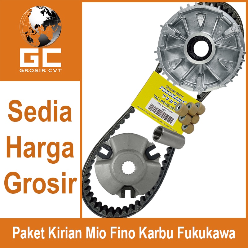 Paket Kirian Rumah Roller Vanbelt KIT Roller Yamaha Mio Sporty Smile Nouvo Fino Soul Karbu 110 MIO Fukukawa