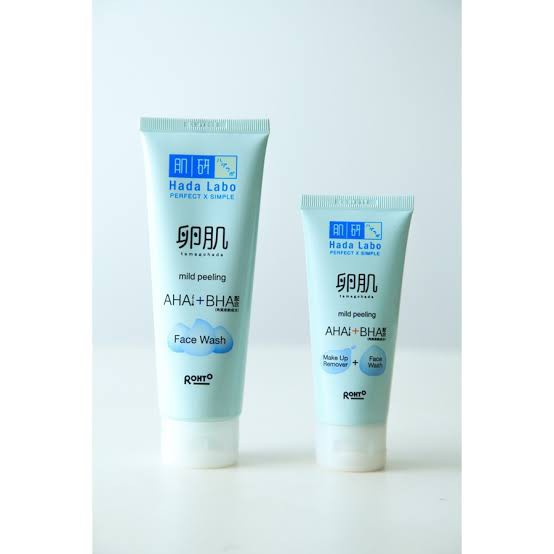 [ORIGINAL] Hada Labo Tamagohada Mild Peeling Make Up Remover+Face Wash 50g/100gr - Sabun Wajah