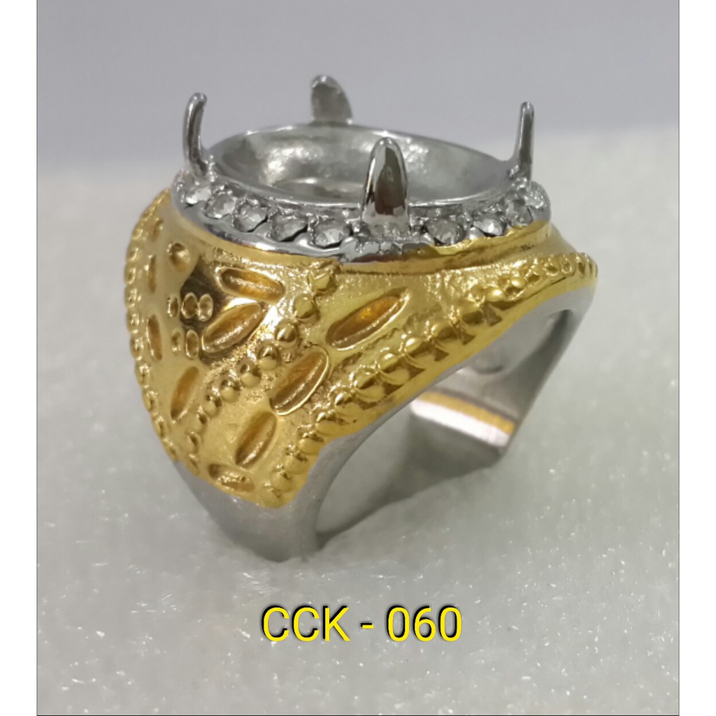 Ring Cincin Titanium Import ikat batu akik per codi DICS 50% cck-060