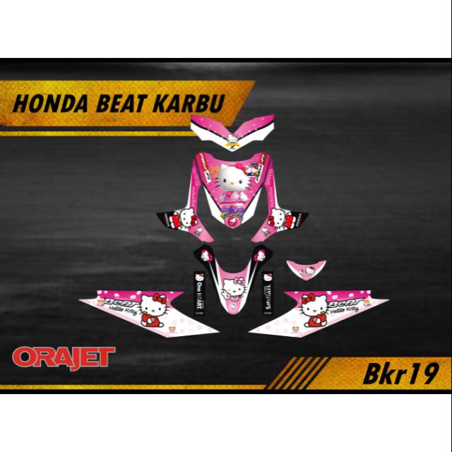 Decal beat karbu pink hello kitty