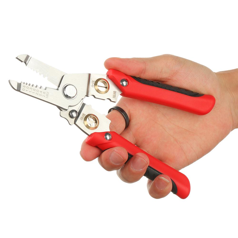 Chookyy Wire Stripper Repair Non-Slip Grip Handle Penjepit Crimper Rumah