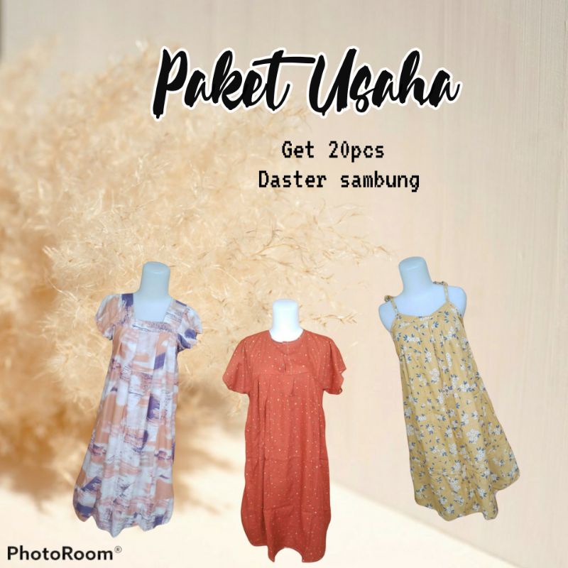 (Bisa bayar di tempat / COD) Paket Usaha daster sambung /Perca /Kekinian /Rayon /Viral