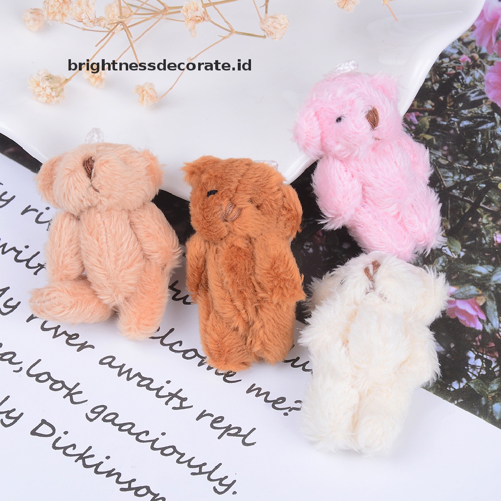 (Birth) Mainan Boneka Stuffed Plush Beruang Fluffy Mini 4.5cm Untuk Anak (Id)