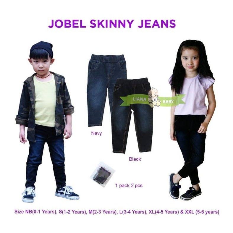 LEG16 CELANA JEANS KAZEL JOBEL SKINNY JEANS ISI 2 PCS