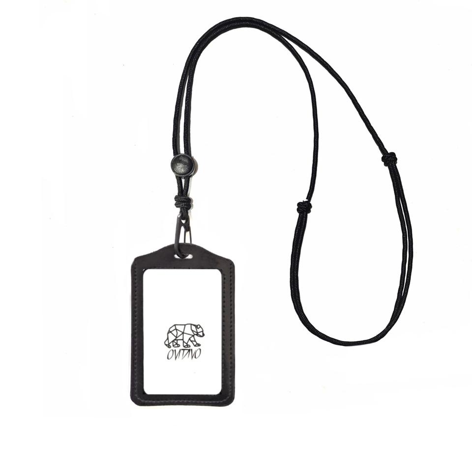

{MURMER!} Simple Lanyard paracord Id card nametag kulit