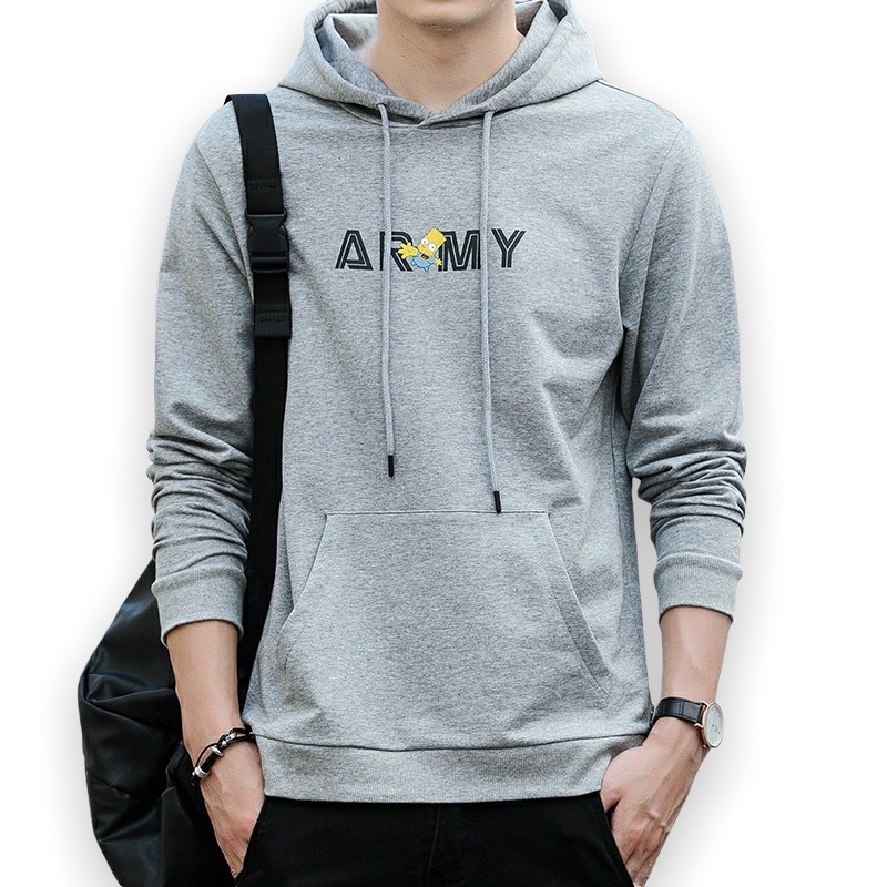 Lilipop.id Sweater Pria Simpsons Army Hoodie Jumper Outwear