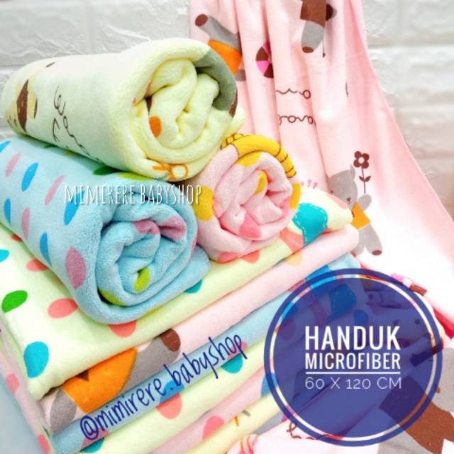 Handuk Bayi Microfiber BESAR dan SEDANG