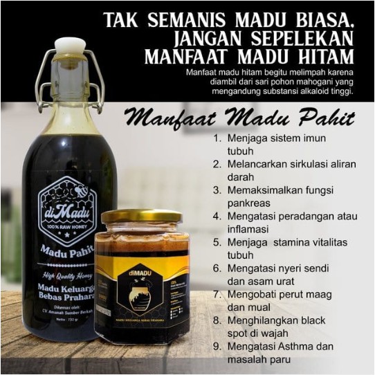 

Madu Hitam Pahit Premium Quality 300 - 700gram - Madu Baduy - Madu Hitam diMadu