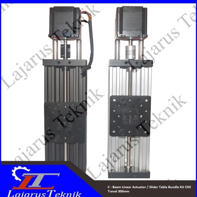 C - Beam Linear Actuator / Slider Table Bundle Kit Cnc Travel 300Mm