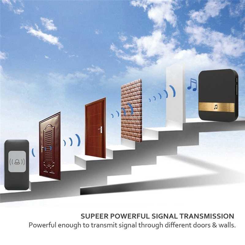 COD Bell Pintu Wireless Doorbell 52 Tunes 1 Receiver 433Mhz Alarm Bel Pintu Tamu